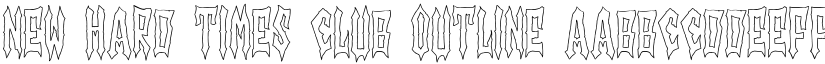 New Hard Times Club Outline font