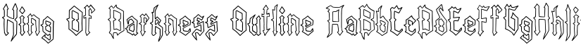 King Of Darkness Outline font download