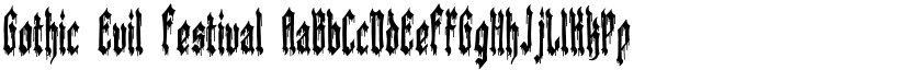 Gothic Evil Festival font
