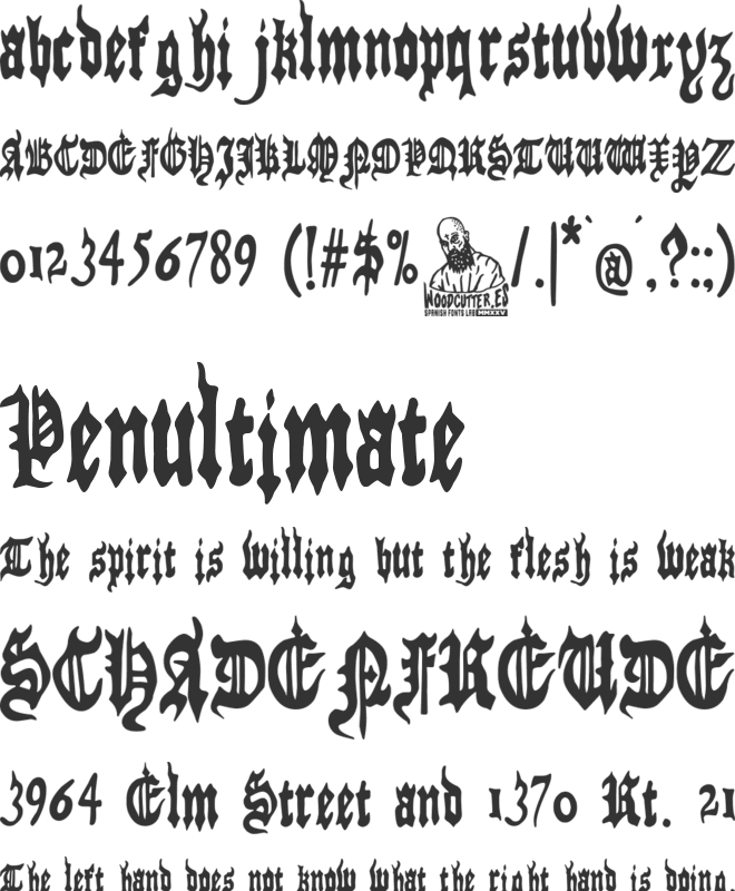 Renacimiento Prospero font preview