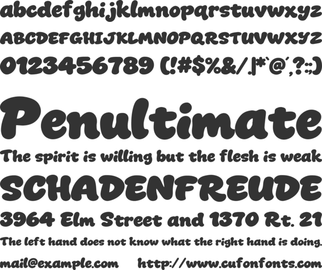 Dunkin Berry font preview