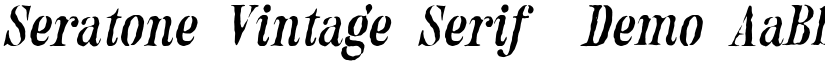 Seratone Vintage Serif  Demo font