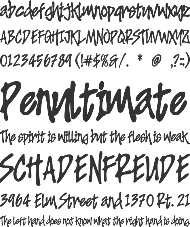 Lucky Saint font preview