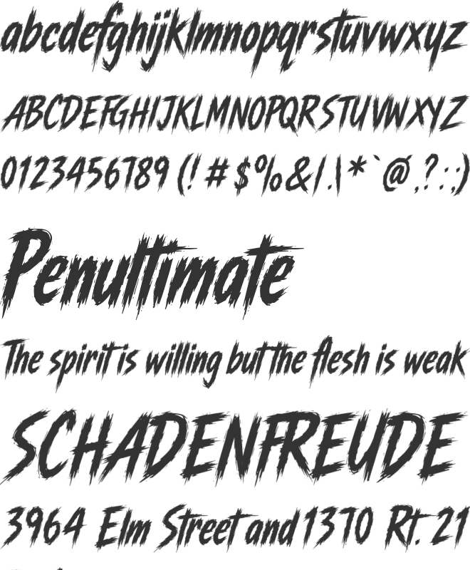 The Lady on the Bridge font preview