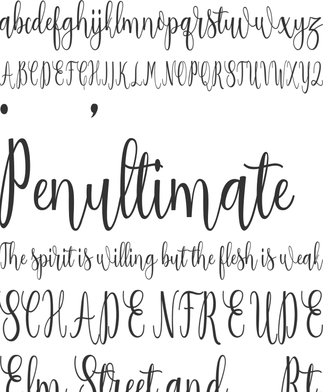 Salwa reguler font preview