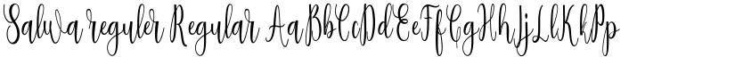 Salwa reguler Regular font