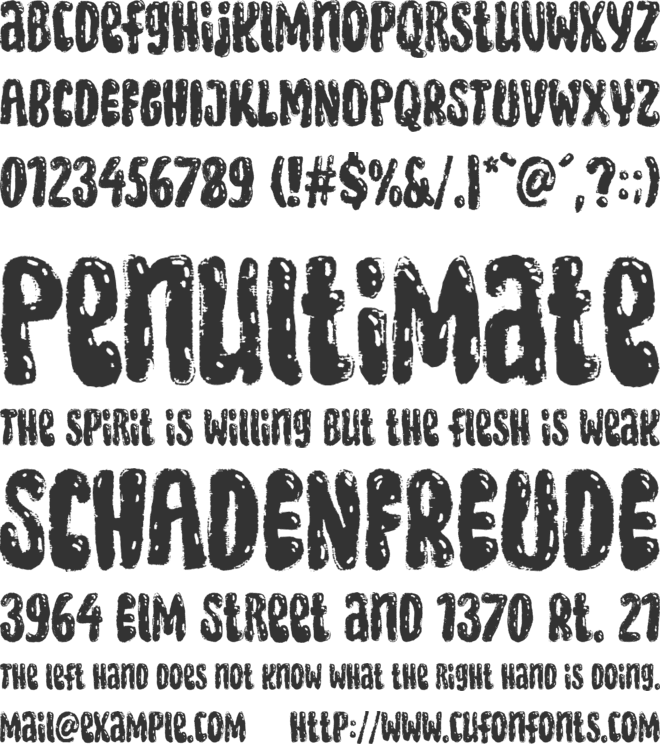Flush Brush font preview