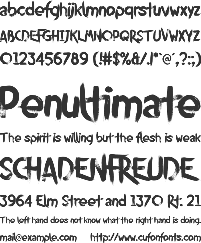 The Inevitable End font preview