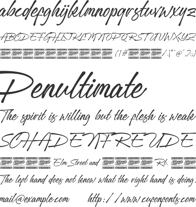 Nimbus Whale font preview