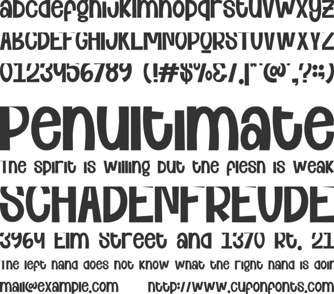 Twirgest font preview