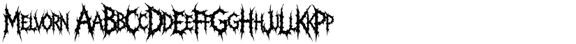 Melvorn font