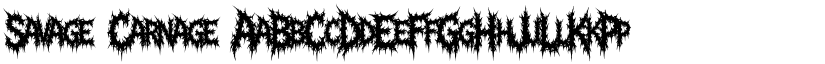Savage Carnage font download