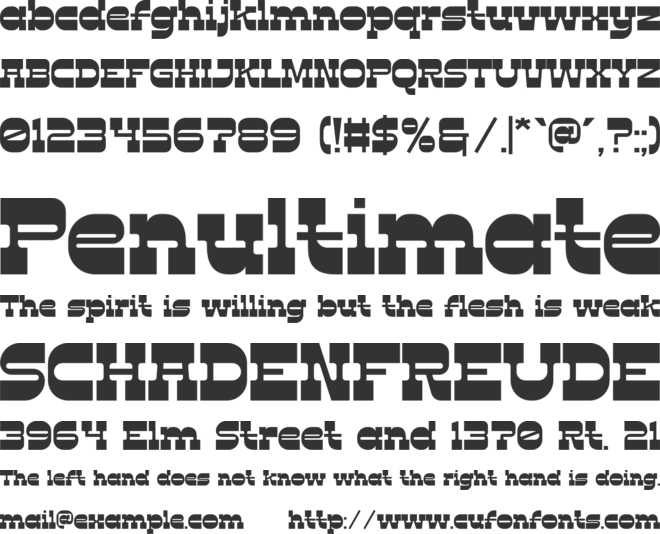 Comoz font preview