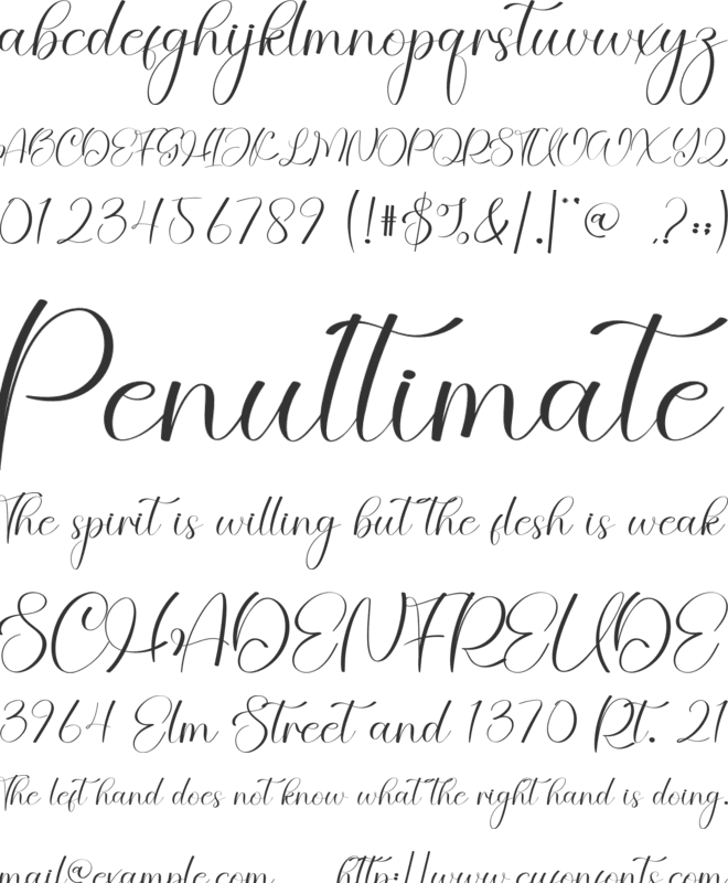 White Sand font preview
