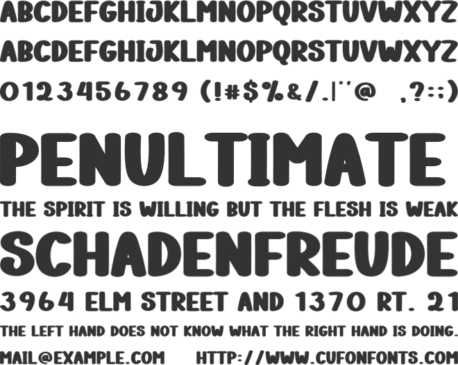 Funny Comic font preview