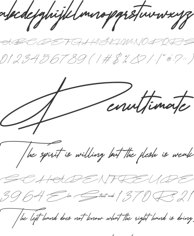 Heristella font preview