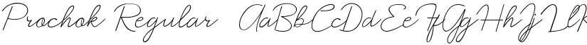 Prochok Regular font