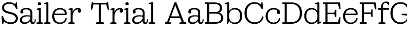 Sailer Trial font