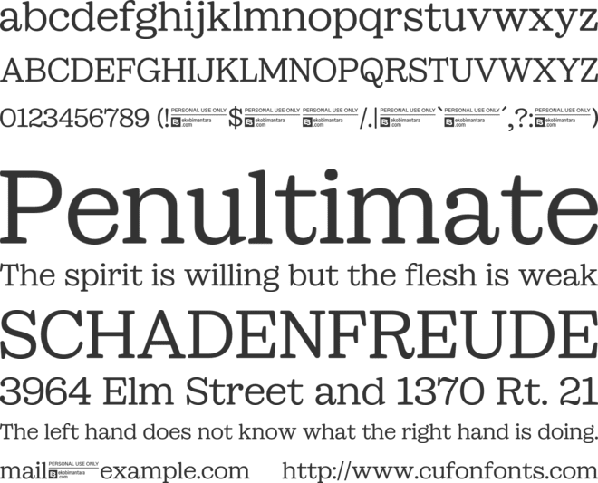 Sailer Trial font preview