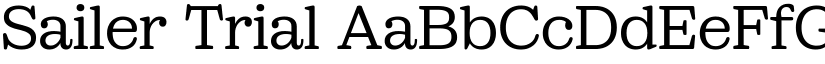 Sailer Trial font