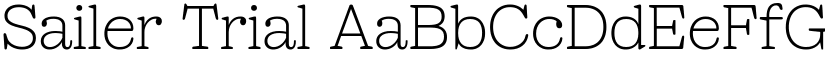 Sailer Trial font