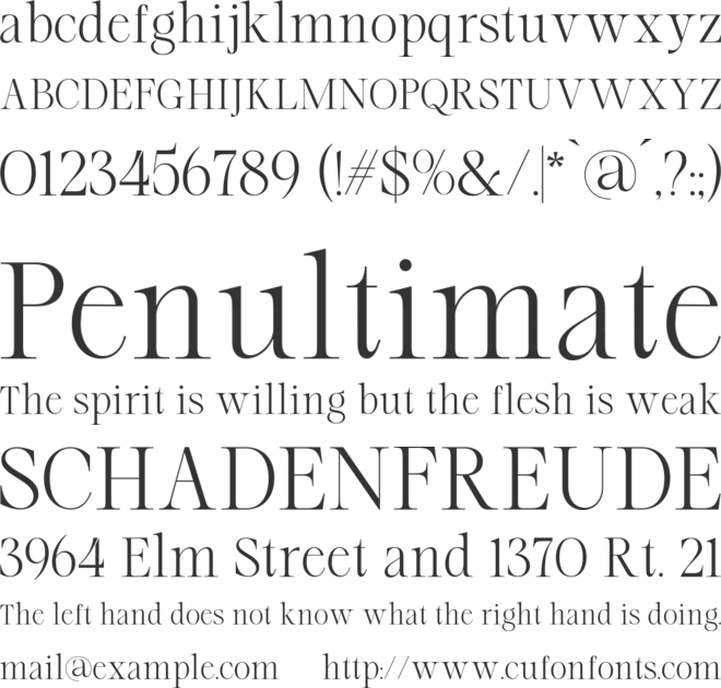 Brimula font preview