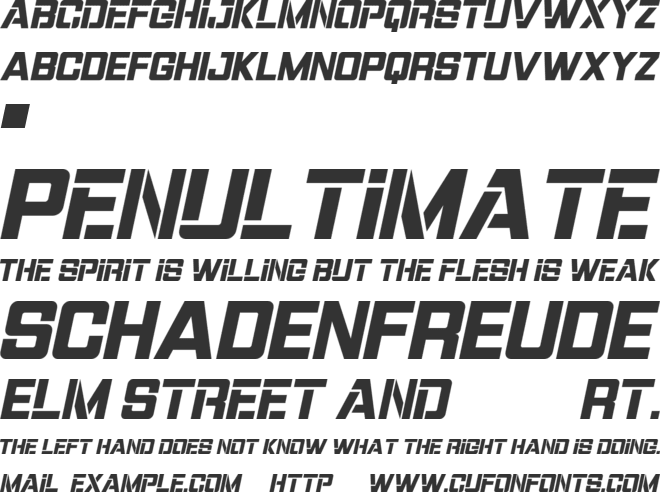 VALOREX font preview