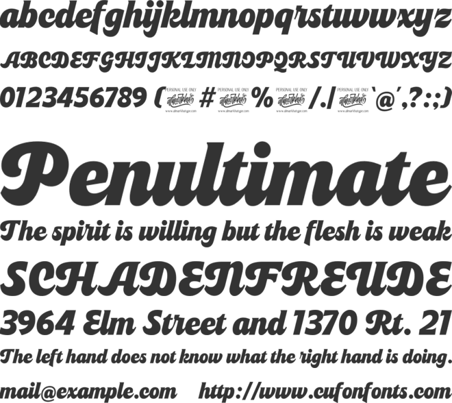 Vendalita font preview