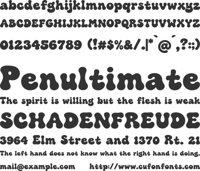 Wobzy Groovy font preview