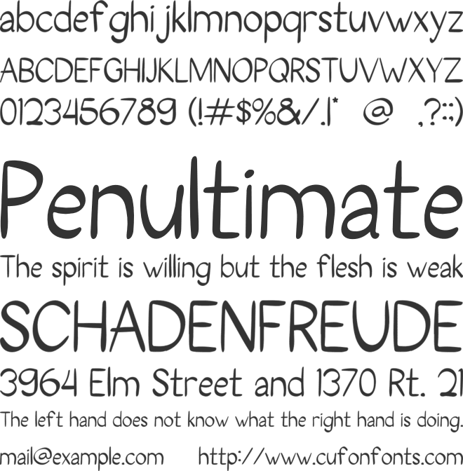 Jejari font preview