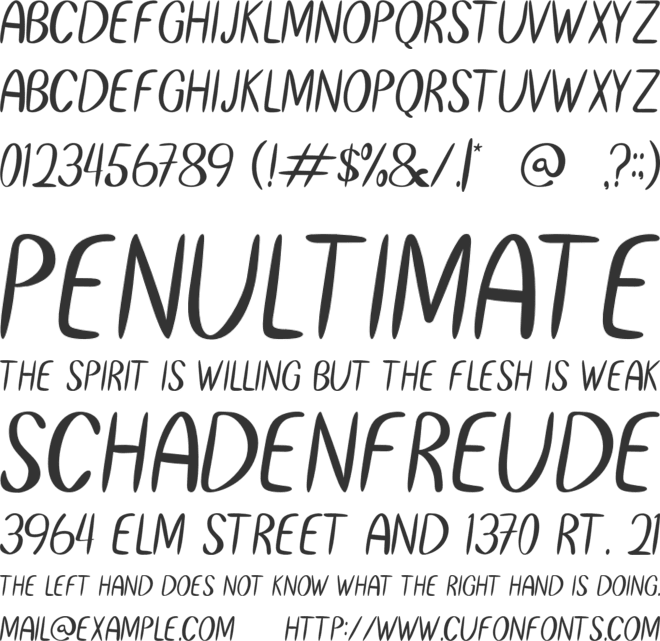 Sunday Casual font preview