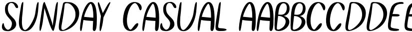 Sunday Casual font