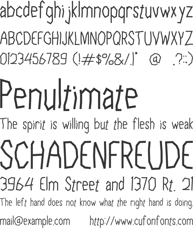 Broken  Line font preview