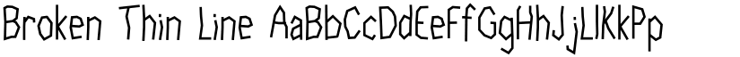 Broken Thin Line font