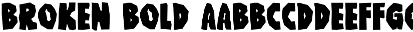 Broken Bold font