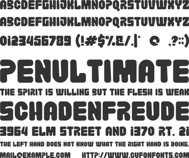 Blocker font preview