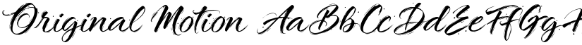Original Motion font