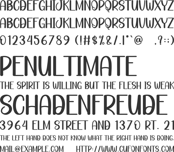 Star Night font preview