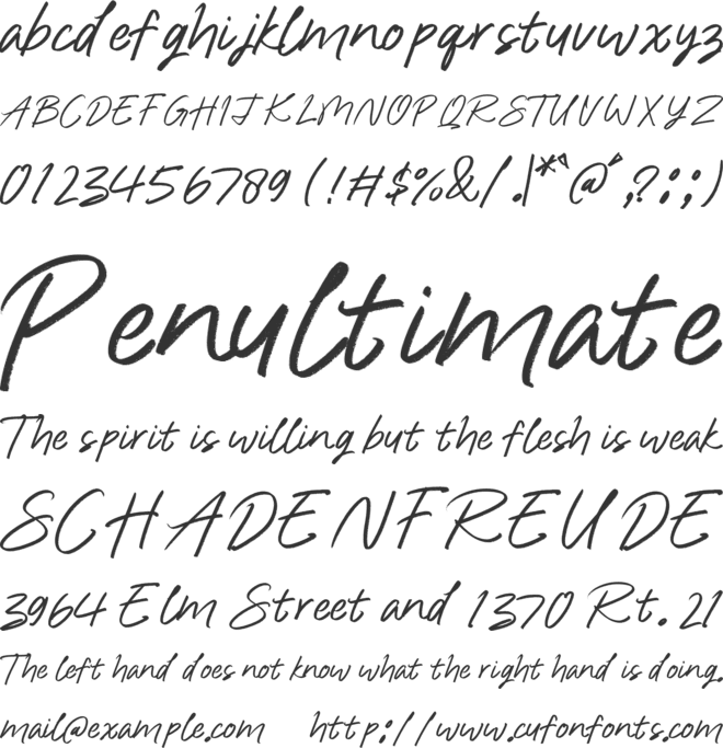 Easton Miles font preview