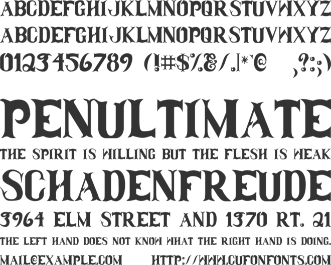 Clam Dip font preview