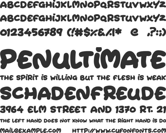Extra Fruity font preview