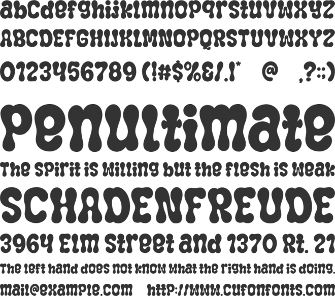 Grinch Berry font preview