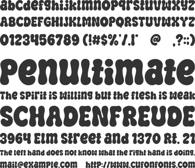 Jingle Bubble font preview
