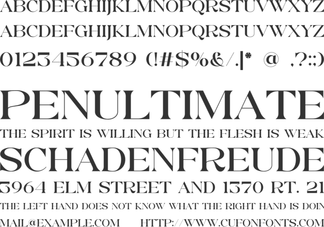 Rospel font preview