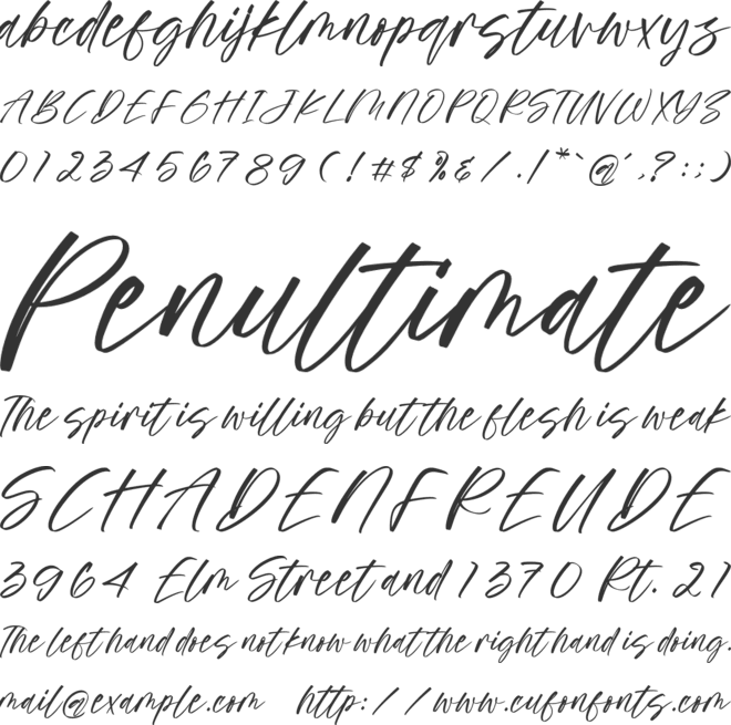 Delight Aurores font preview
