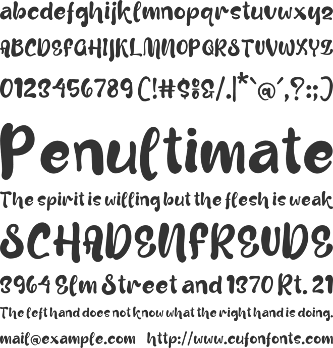 Shoreline font preview