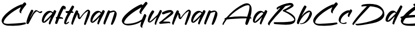 Craftman Guzman font download
