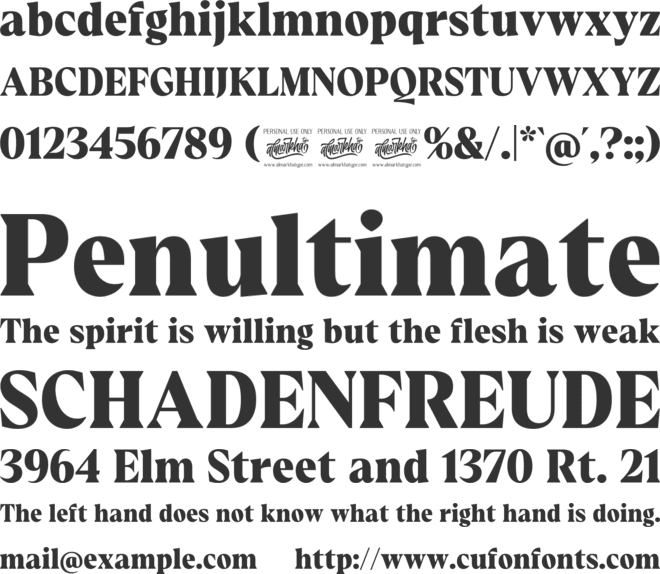 Kinematic font preview