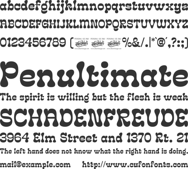 Sugar Flush font preview