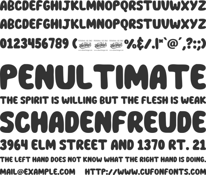 Bullet Stone font preview